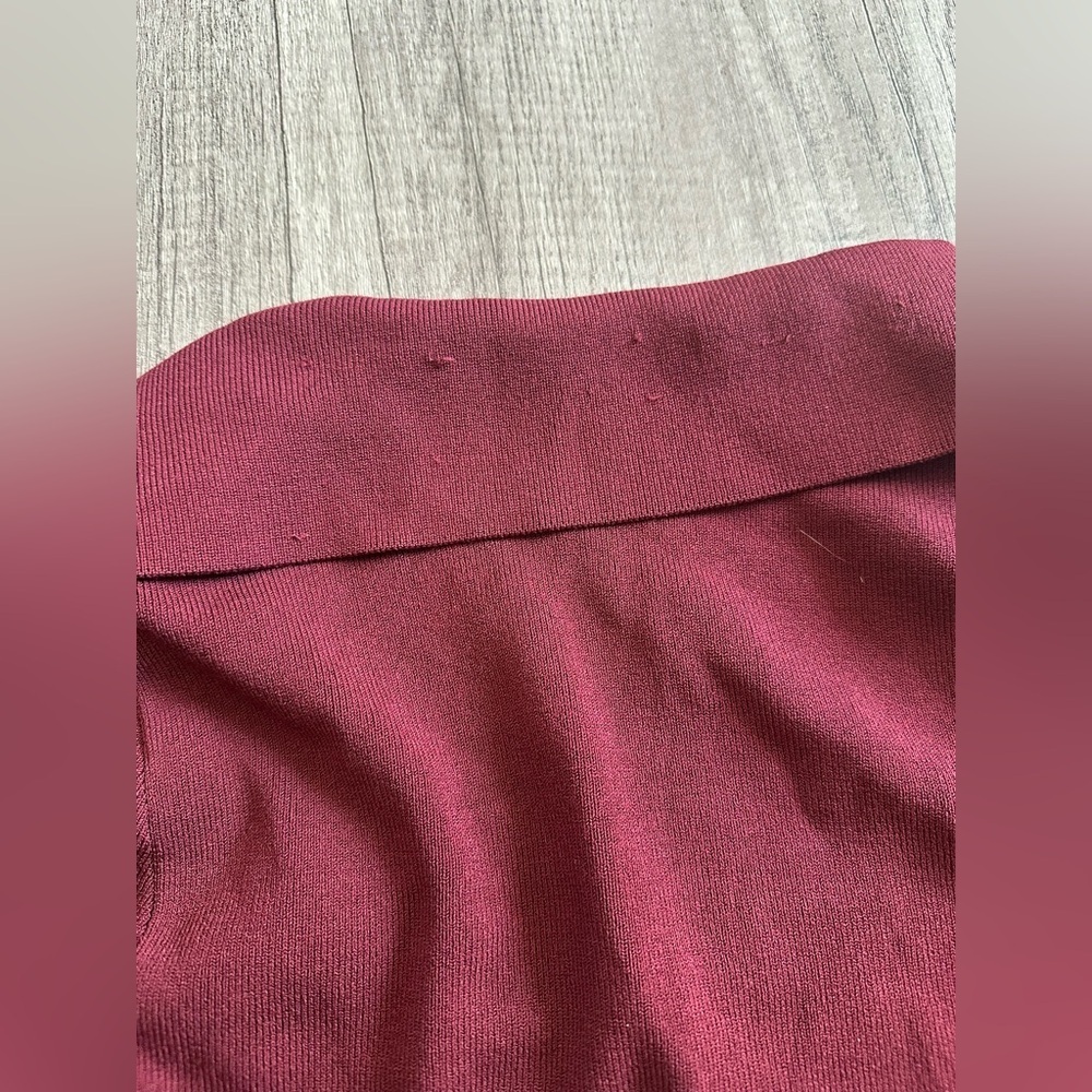Express Maroon Collared Sweater Size Medium NWT - image 2
